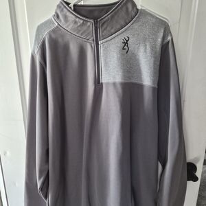Browning White and Gray Pullover with Logo